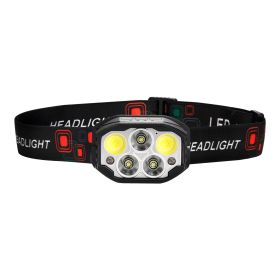 2 Pack Headlamps, Bright LED Rechargeable Headlight, Lightweight Head Flashlight with 12 Lighting Modes & Motion Sensor, Adjustable Headband