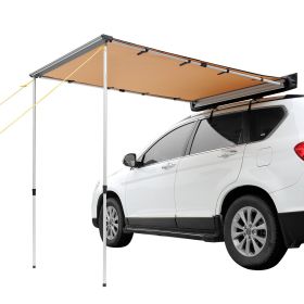 Car Side Awning, Large 4.6'x6.6' Shade Coverage Vehicle Awning, PU3000mm UV50+ Retractable Car Awning with Waterproof Storage Bag, Suitable for T